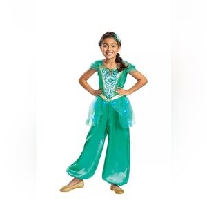 Disney JASMINE Deluxe Light Up Costume Small Princess Halloween Aladdin Dress Up